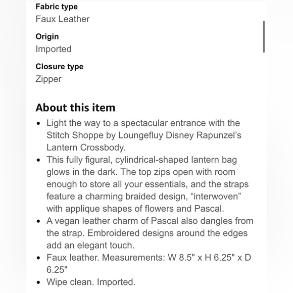 Loungefly Stitch Shoppe Disney Rapunzel's Lantern Glow Crossbody Bag - Picture 15 of 15